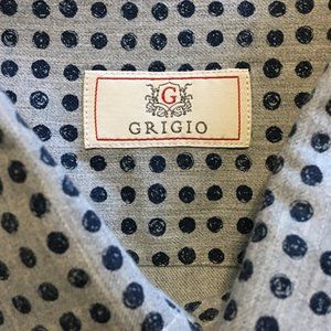 Grigio Gray & Navy Dotted Shirt - 44
